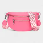 Damski pasek biodrowy z imitacji skóry w jaskrawym kolorze
